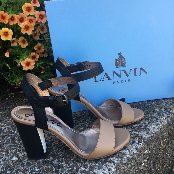 Lanvin Shoes - Lanvin Two Tone Ankle Strap Heel 6.5